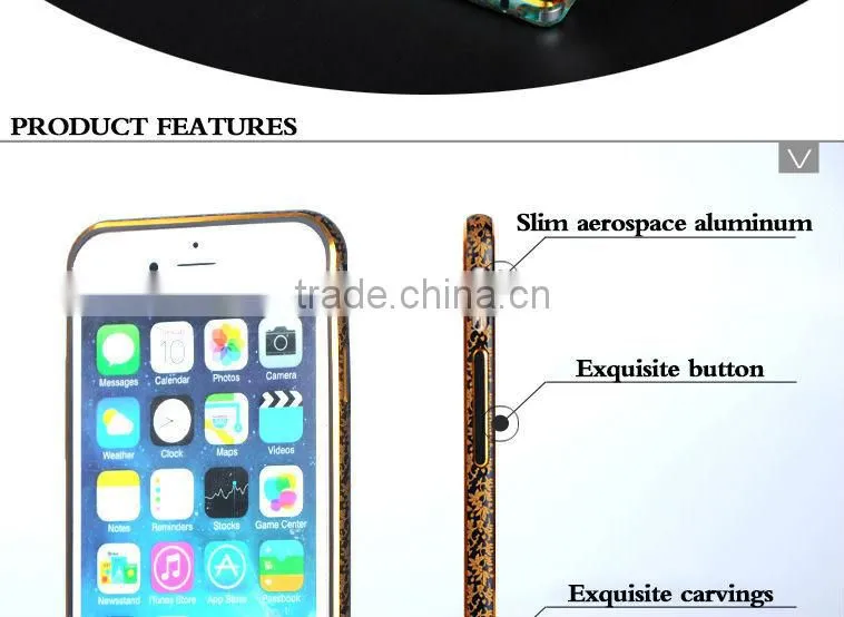 new arrival flower metal phone case for iphone 6 from China
