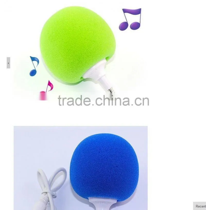 3.5mm Mini Portable Sponge Ball Speaker Balloon Mobile Audio Music Player