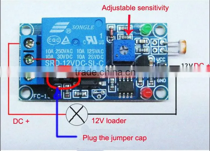 Light detection switch photosensitive sensor relay module