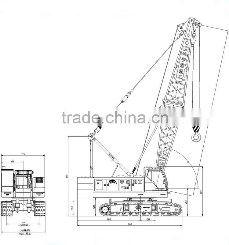 YUTONG 55Ton Professional And Efficient Crawler Crane