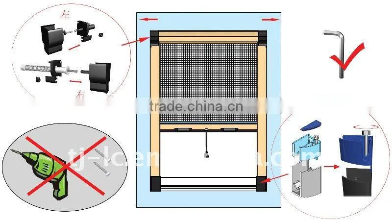 100cm * 150cm retractable window screen