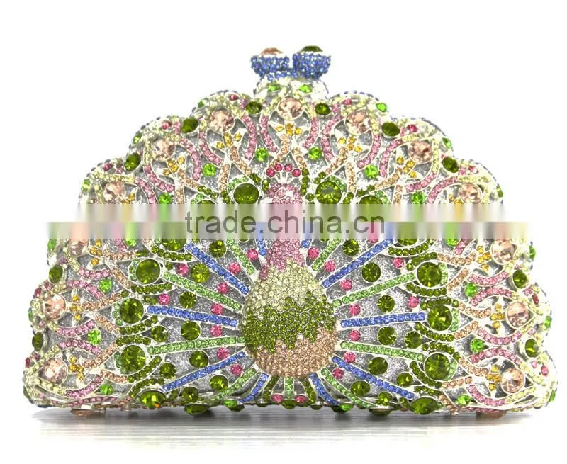 peacock love latest ladies clutch purse india clutch bag for wedding /evening party