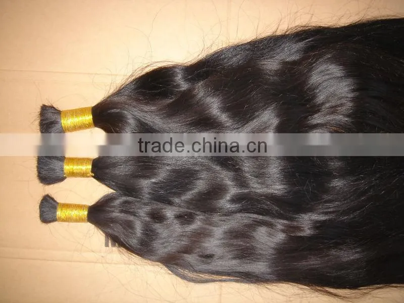 Indian Virgin Remy Human Hair Bulk Without Weft