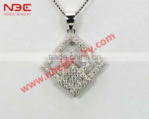 micro wax setting necklaces jewelry with AAA CZ stone