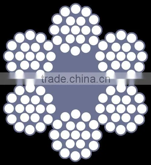 galvanized steel Wire Rope DIN3058 6X19(S)+FC