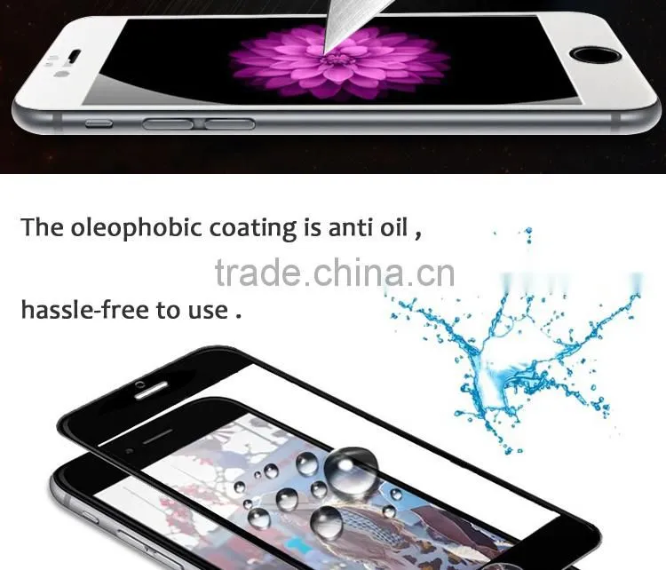 9h anti-scratch 2.5D glass screen protector for iphone 6