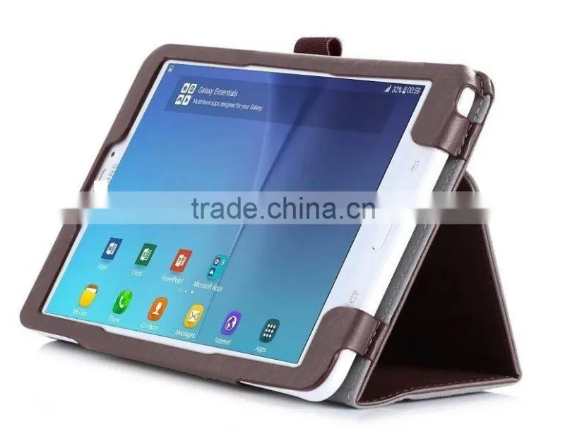 Handhold strip Classic stand PU leather flip cover case for Samsung Tab E 8.0