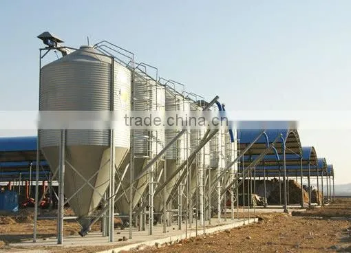 Galvanized feed silo