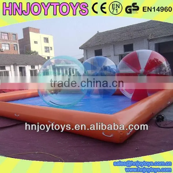 0.9mm PVC tarpaulin walking water ball pool / inflatable pvc swimming pool / pvc swimming pool
