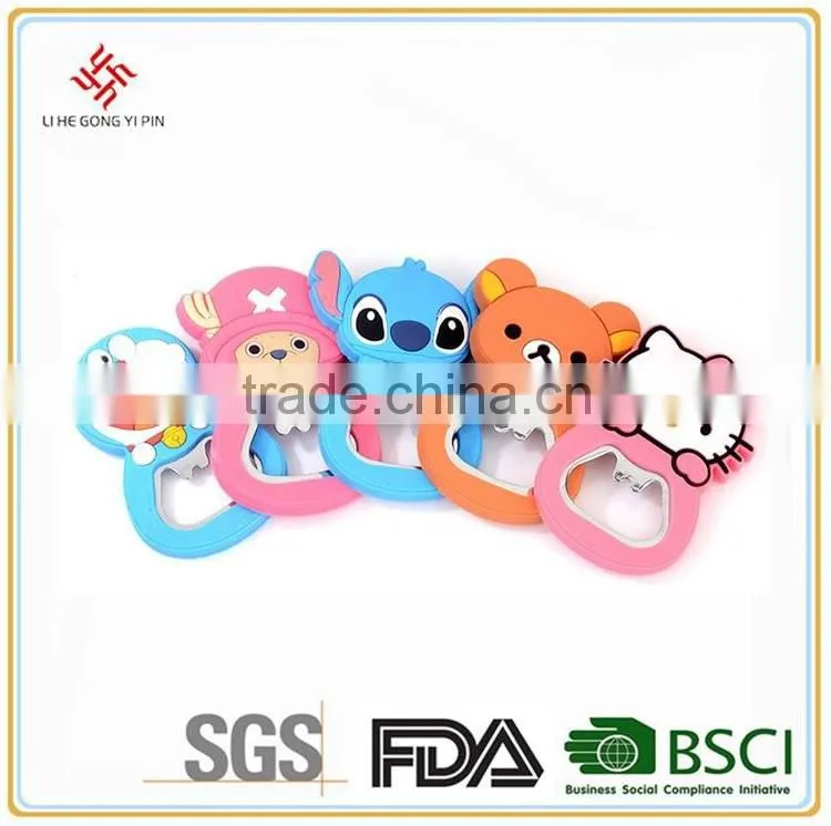 Custom colorful dog tag metal bottle opener with PVC coats for beer promotional items