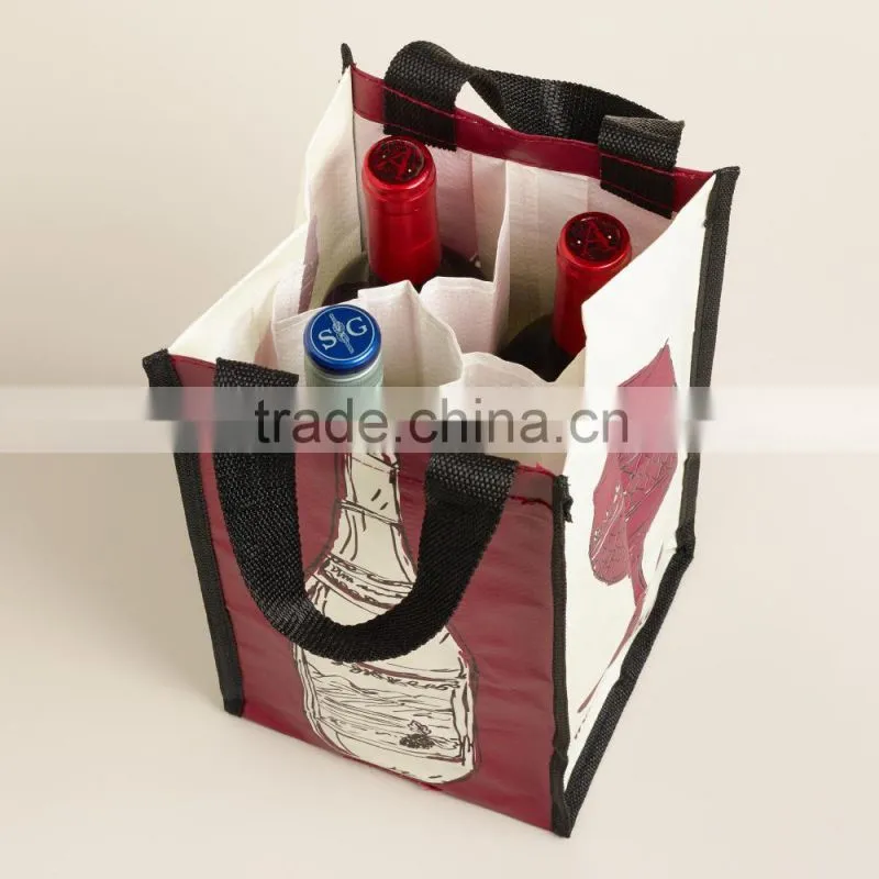 jute wine cooler bag and pvc wine cooler bag