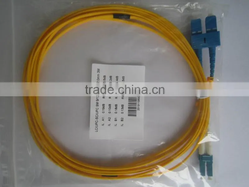sc/pc SM simplex fiber optic patch cord,sc optical fiber patch cord