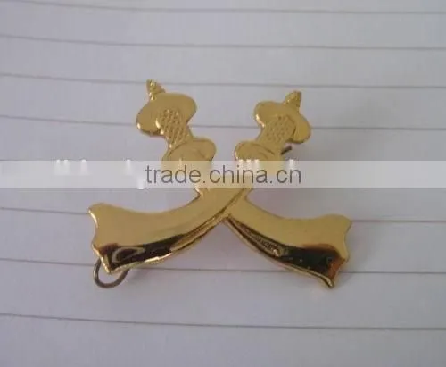 safety pin badge, school emblem, national emblem; school badge