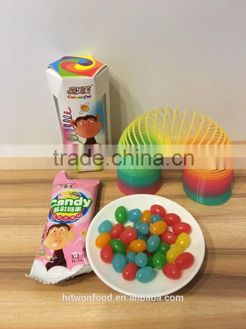 Hitwon rainbow roll candy coated soft candy with toy