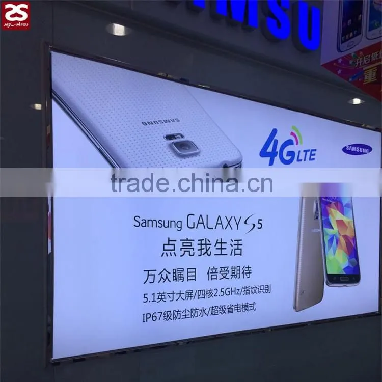single side led aluminum extrusion snap frame sign advertising slim light box