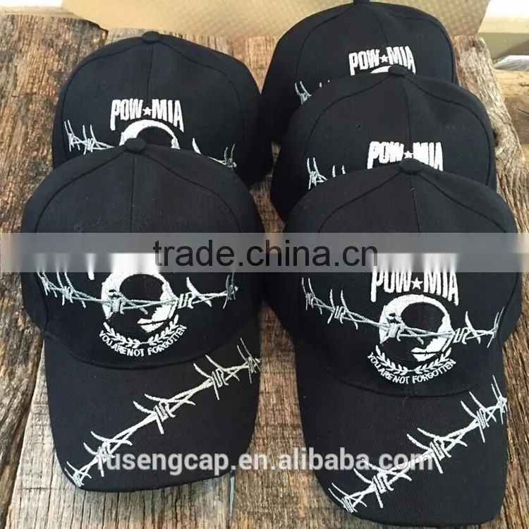 High Quality Custom 6 Panel Embroidered 100% Cotton Baseball Cap