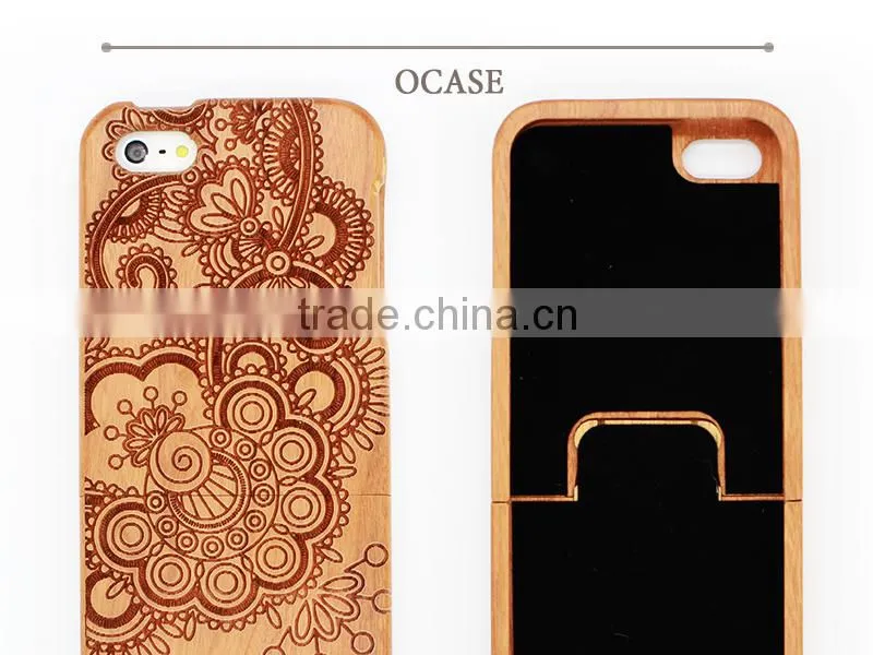 Luxury mobile phone case made of cherry wood for iphone 4s case.