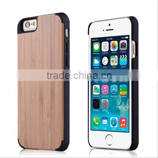 Hot sale PC Wood Phone Case two in one for Iphone 6/6 plus