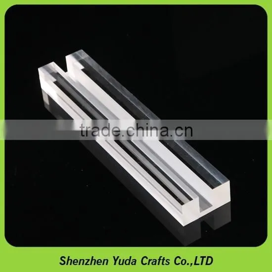 Acrylic Block Holder Polished and Machined CNC Router Acrylic with Milling Holes