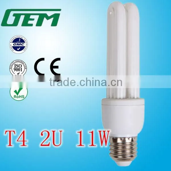 T3 T4 5-15W Energy Saving Lamp 2U With 2700-6500K