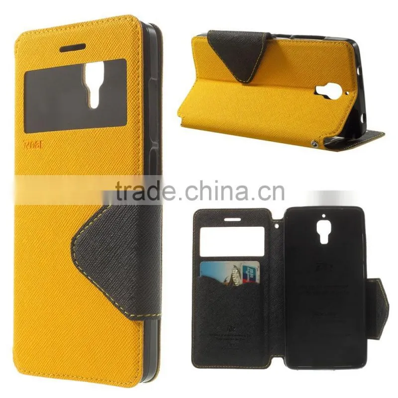 Diary View Window Style Credit Cards Holder Case for Xiaomi mi4, for Xiaomi mi4 Leather Case