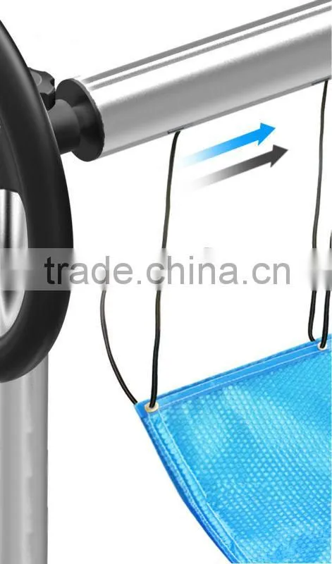 Poolstar P1821 swimming pool cover roller with stainless steel frame and aluminum poles