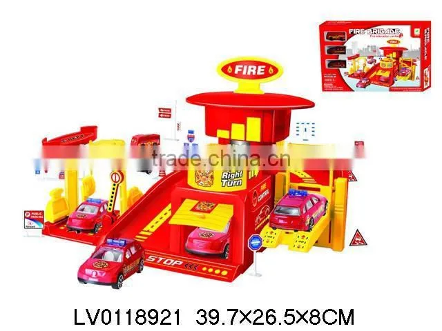 plastic parking lot toy / cartoon car / car toy
