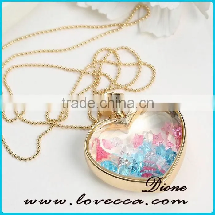 Real dry flower glass locket necklace pendant terrarium necklace