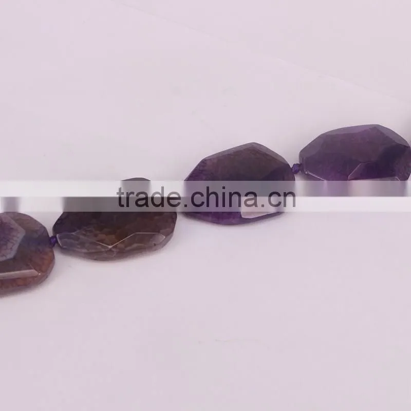 Natural Gemstone Semi Precious Stones Purple Agate Beads Pendant Tear Drop Agate Charms For Jewelry Necklace Making