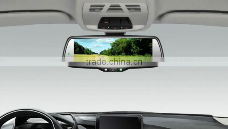 7.4" hottest full HD rear view mirror monitor with car backup camera and mirror link