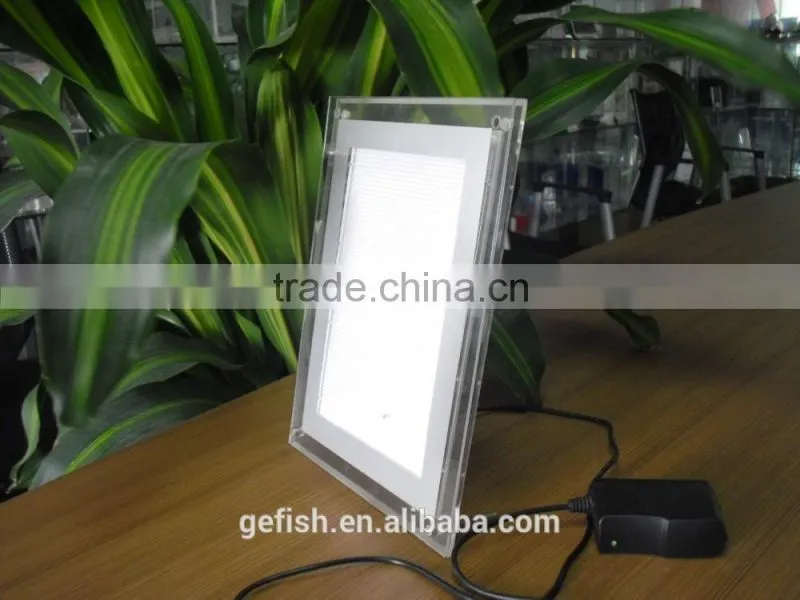 High quality LED light acrylic photo menu display frame