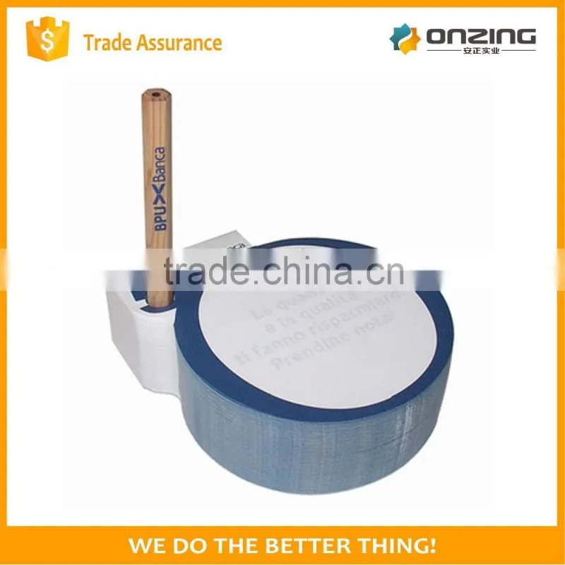 Decorative paper cube round sticky note with printing on side