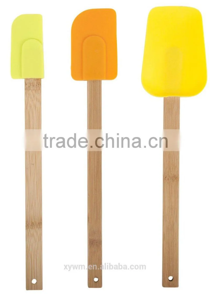 Paris Bamboo Silicone 3-Piece Utensil Set