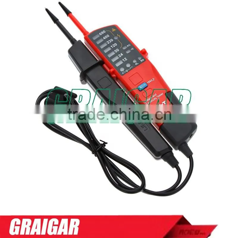 UNI-T UT18A Auto Range Voltmeter Voltage Tester Meter and Continuity Test with LED Indication and No Battery Detection