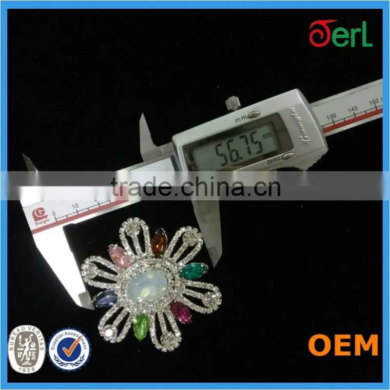 New arrival zinc alloy silver pearl rhinestone muslim brooch