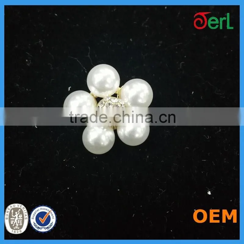 Wholesale Cheap metal fashion rhinestone buttons/pearl rhinestone buttons