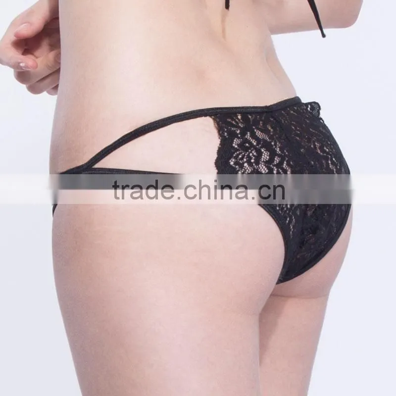 Graceful black sexy see through panty
