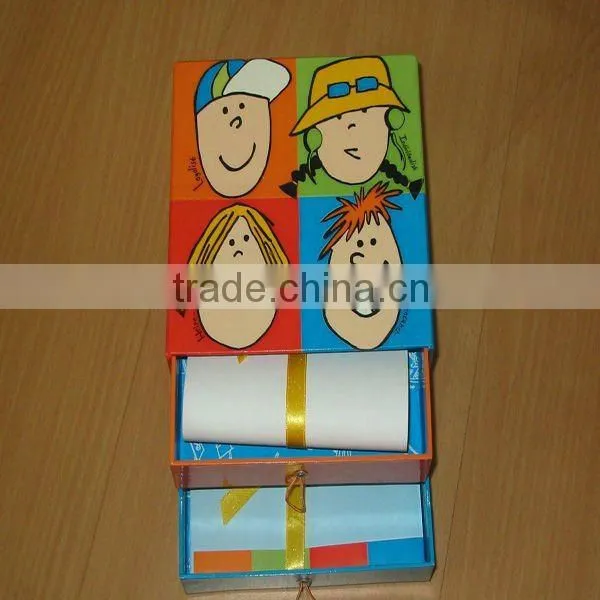 cartoon pattern children storage paper packaging box