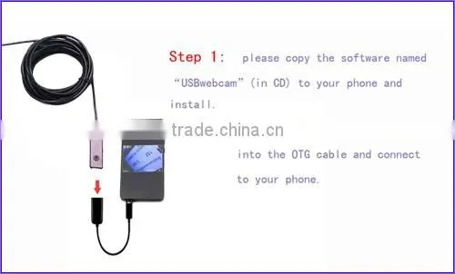 5.5mm portable mini camera diameter Cable length 3m Waterproof endoscope