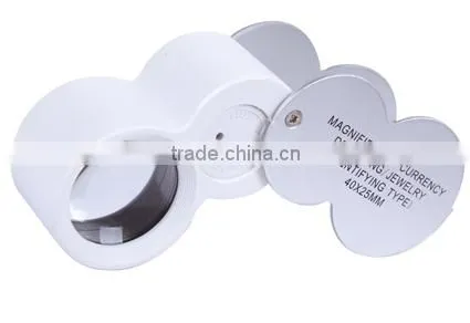 High quality 40x foldable Jewellery Illuminating Magnifier