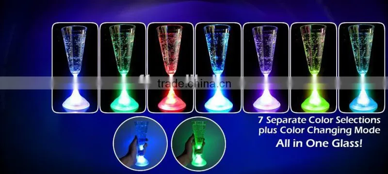 Factory supply led flashing champagne cup with different design for promotion gifts