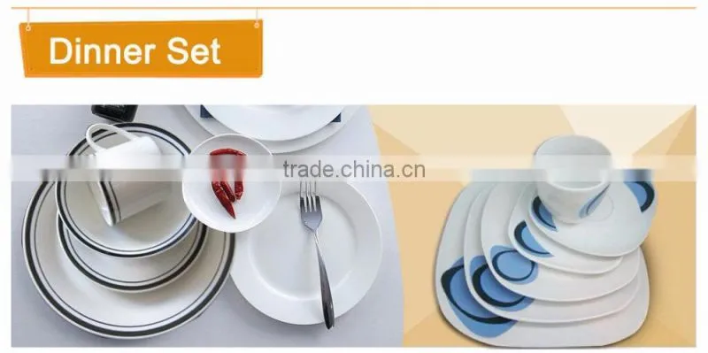 shandong porcelain ware factory supply white square dinner set