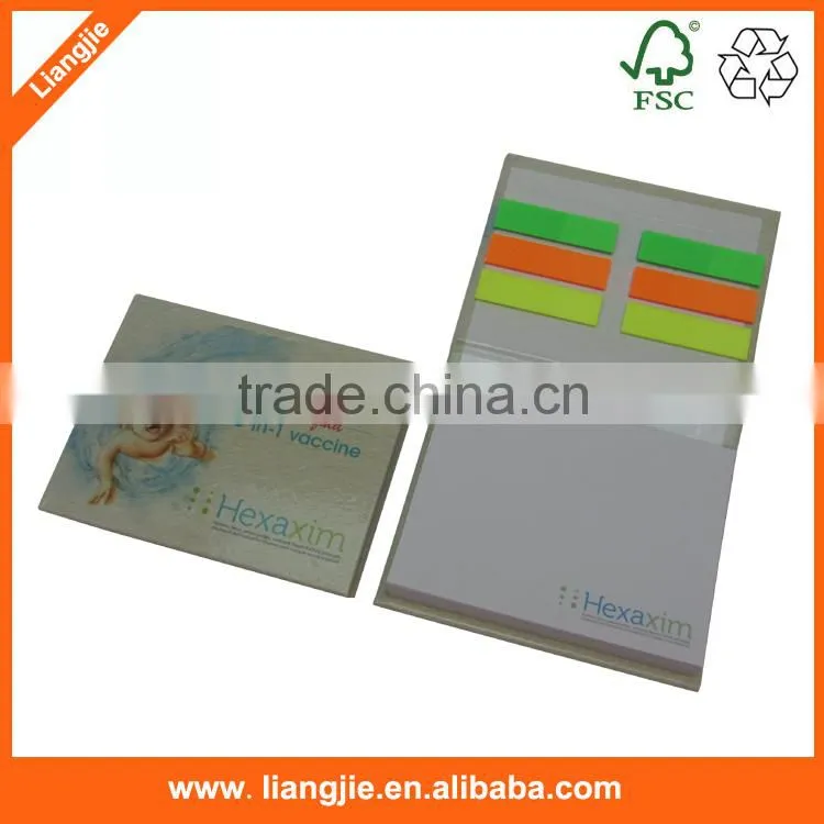 Office/school gift zigzag Sticky memo pads,notepads in plastic case