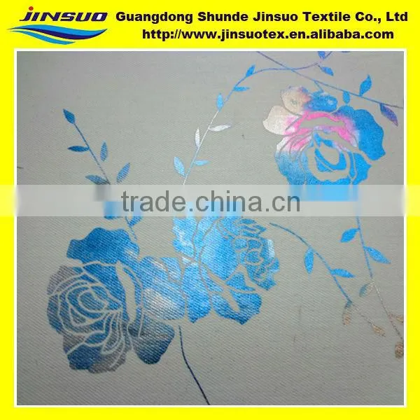 2016 china manufacture waxed pattern printed denim fabric