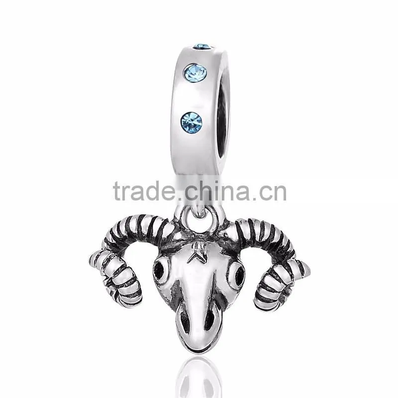 S164 Globalwin Diysterling Jewellery Silver Goat Head Pendant