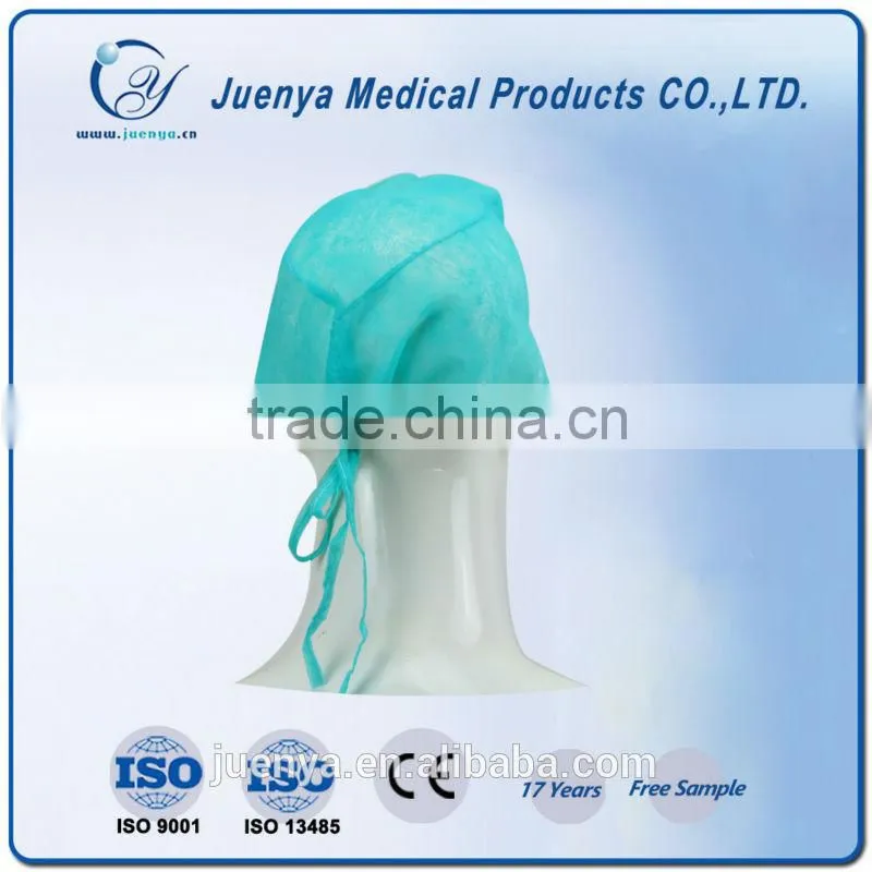 Green disposable surgical cap