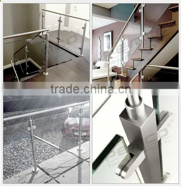 Stainless steel glass balustrade clamp