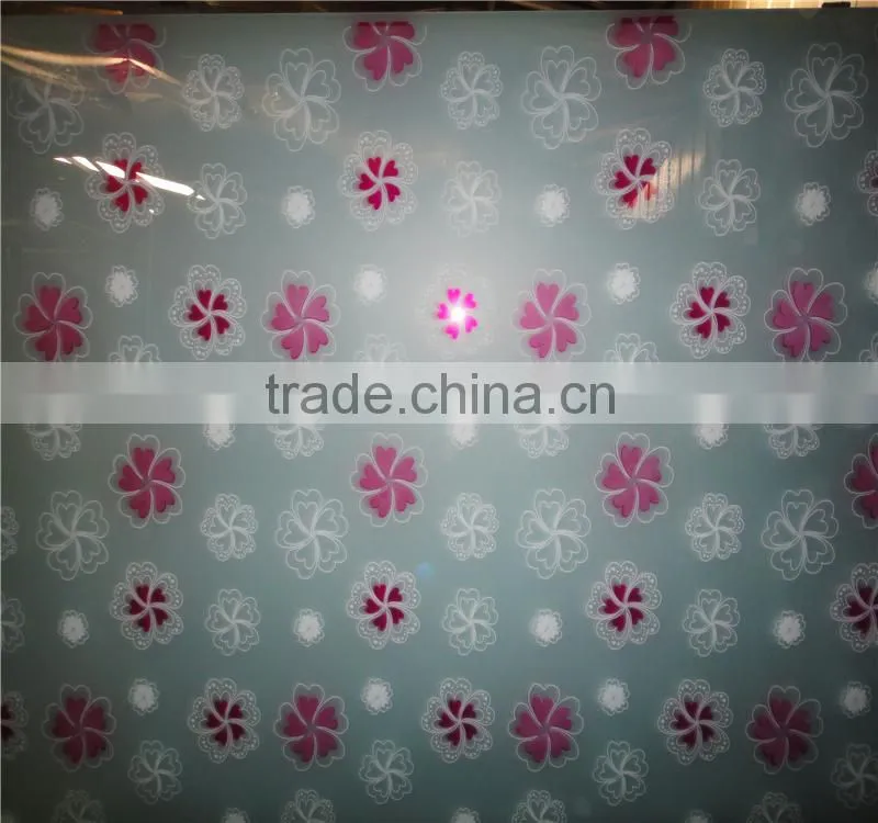 colorful design silkscreen printed glass for windows
