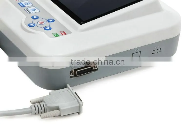 CE& FDA approved portable ecg machine Digital 6-channel Touch screen color Electrocardiograph ECG EKG machine with free software