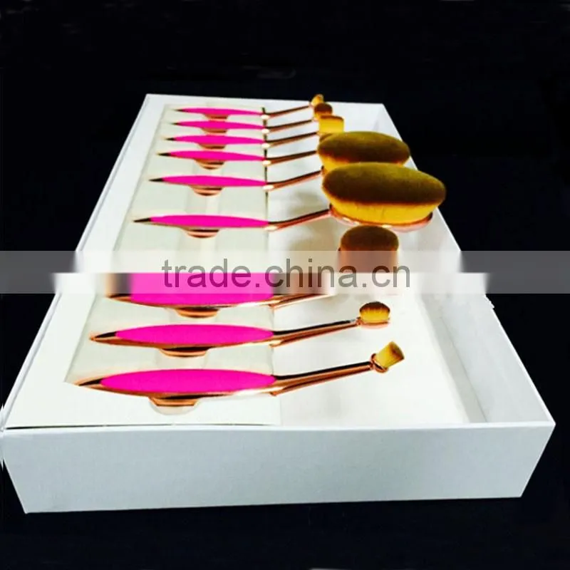10PCS High Quality Make Up Brush Set Cosmetics Make Your Own Brand Makeup Brushes Kit Free Draw String Makeup Bag